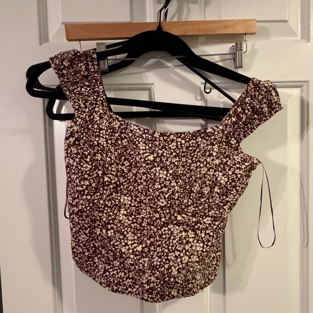 Abercrombie & Fitch Brown Floral Tank Top
